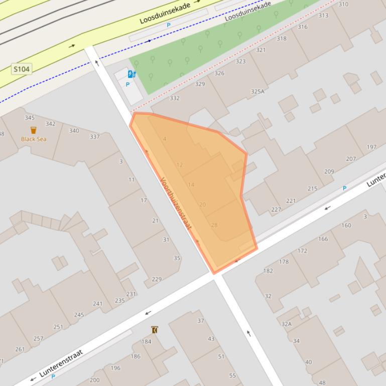 Kaart van postcodegebied 2573AJ.