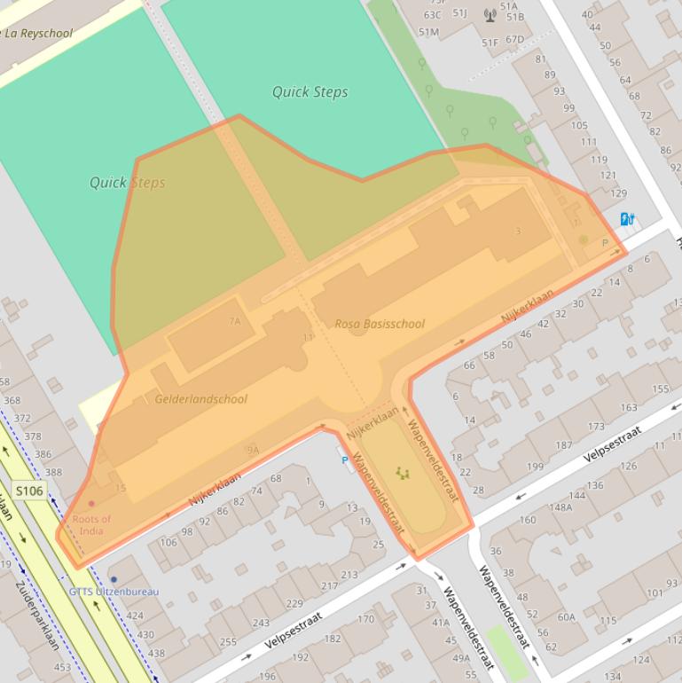 Kaart van postcodegebied 2573BA.