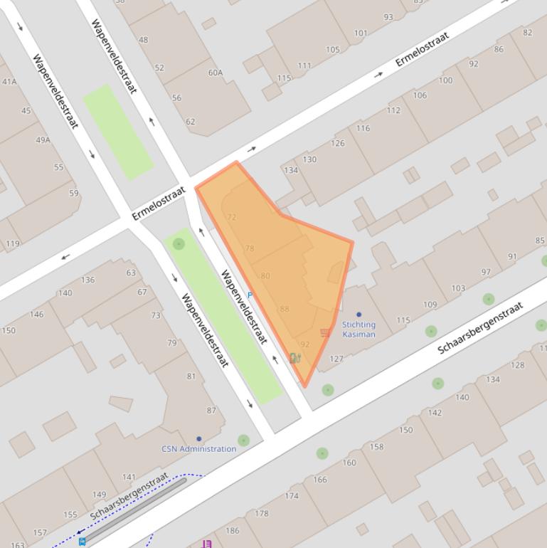 Kaart van postcodegebied 2573BL.