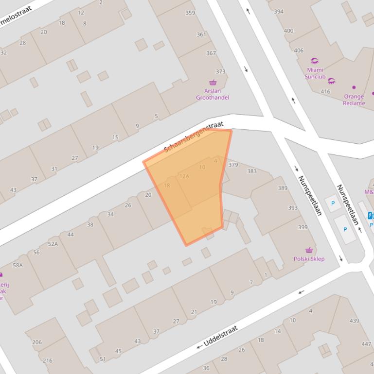 Kaart van postcodegebied 2573BT.