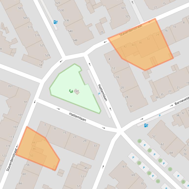 Kaart van postcodegebied 2573DE.