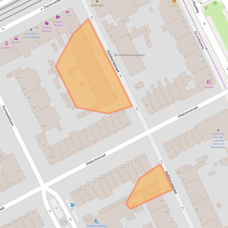 Kaart van postcodegebied 2573EA.