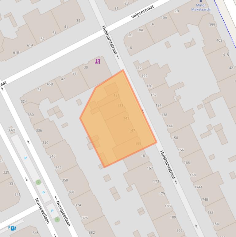 Kaart van postcodegebied 2573ED.