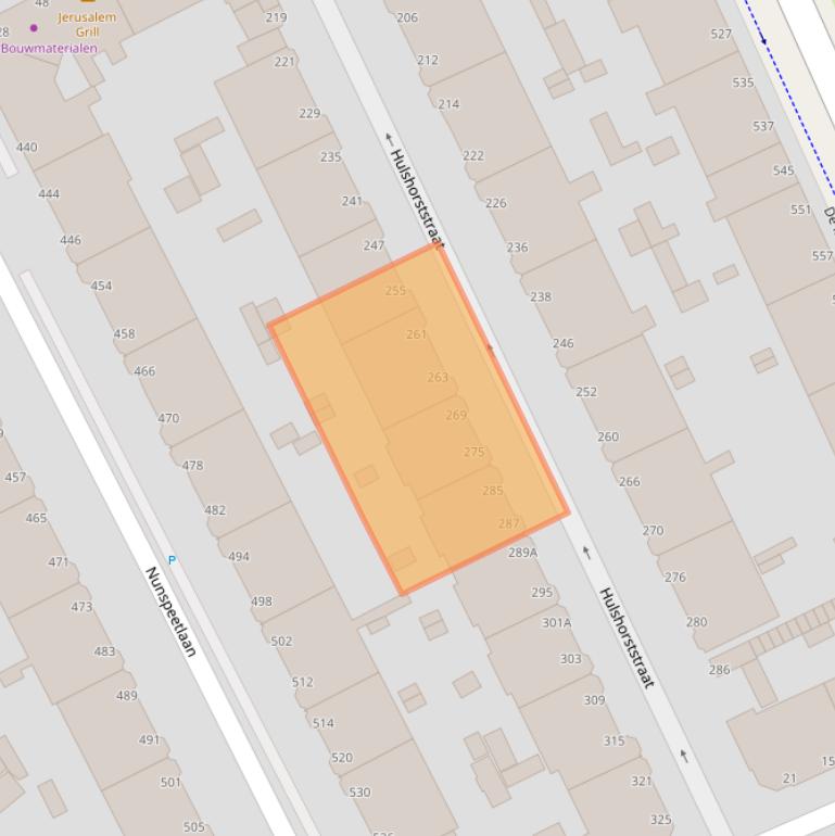 Kaart van postcodegebied 2573EH.