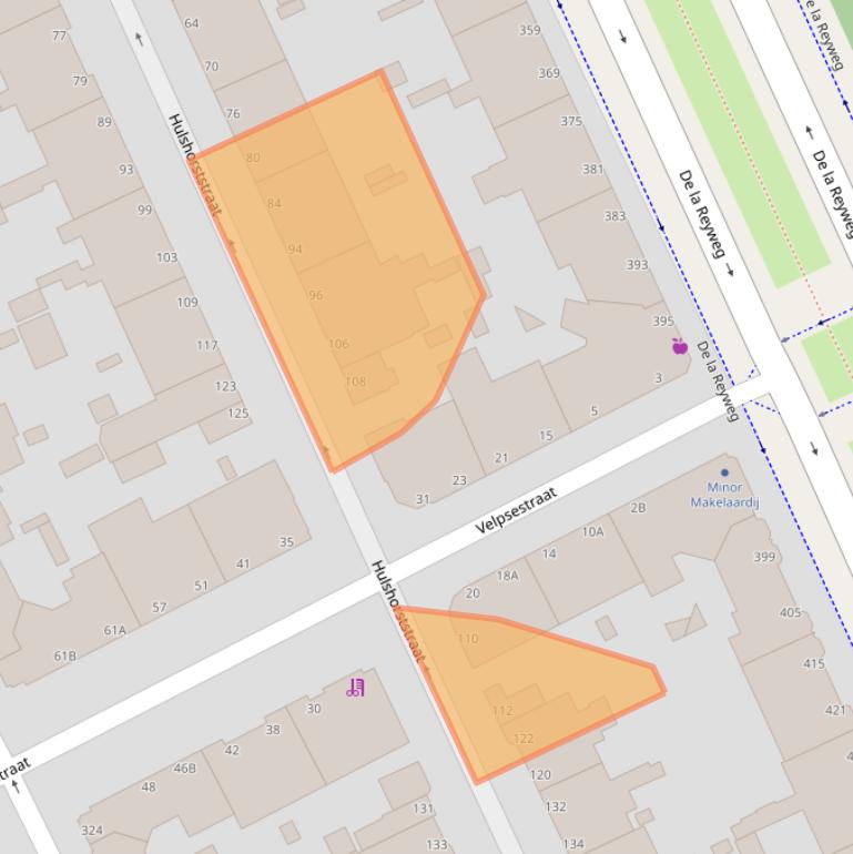 Kaart van postcodegebied 2573EM.