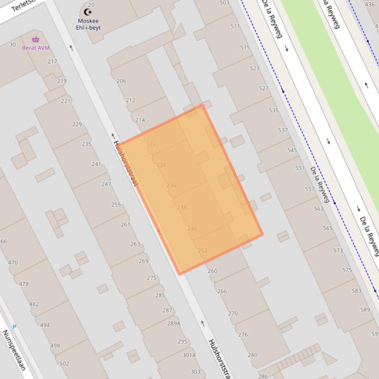 Kaart van postcodegebied 2573ES.