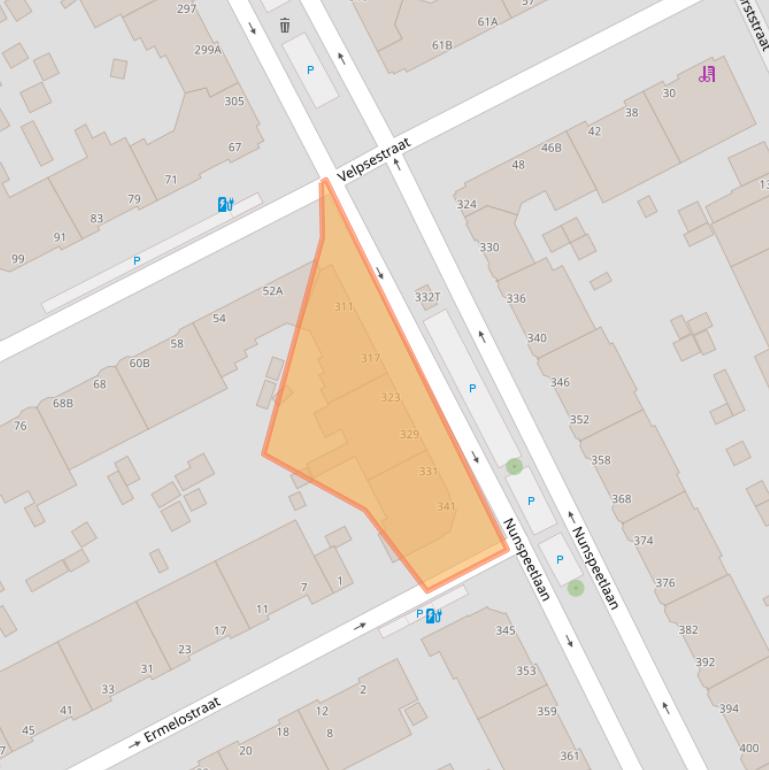 Kaart van postcodegebied 2573GE.