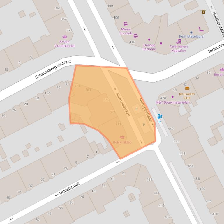 Kaart van postcodegebied 2573GH.