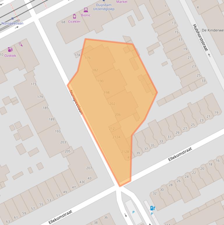 Kaart van postcodegebied 2573GL.