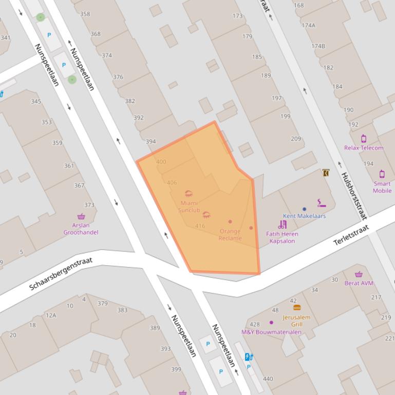 Kaart van postcodegebied 2573GT.