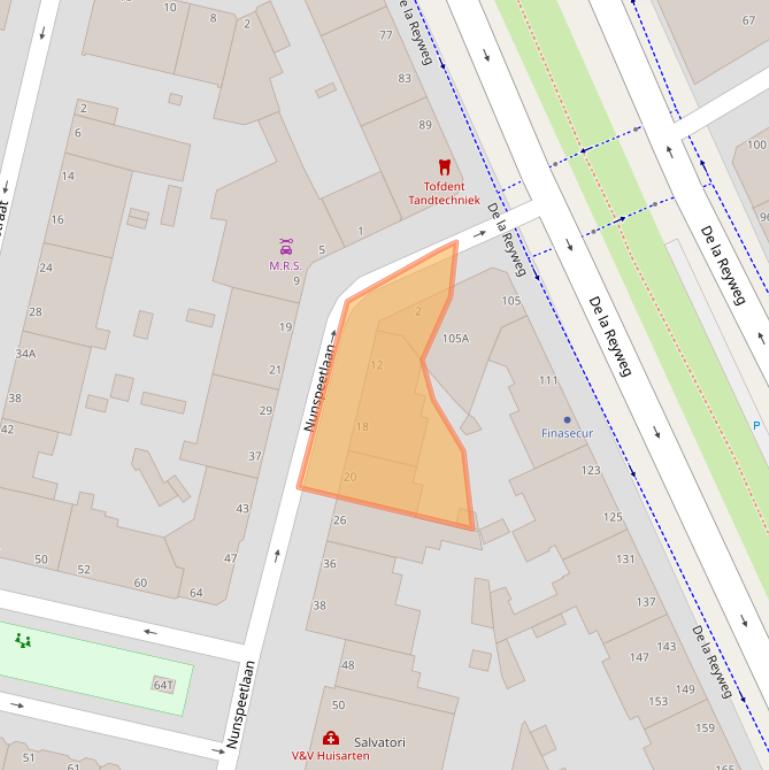 Kaart van postcodegebied 2573HG.