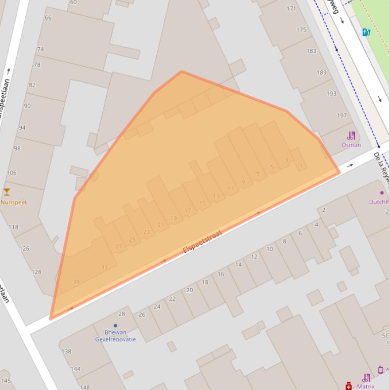 Kaart van postcodegebied 2573HM.