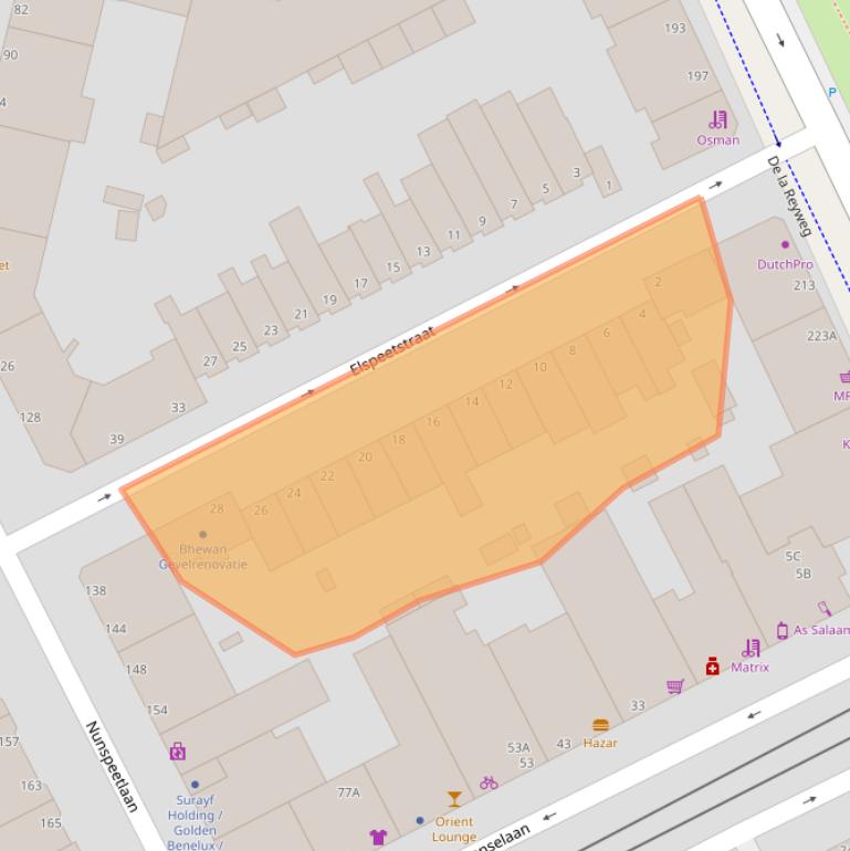 Kaart van postcodegebied 2573HN.