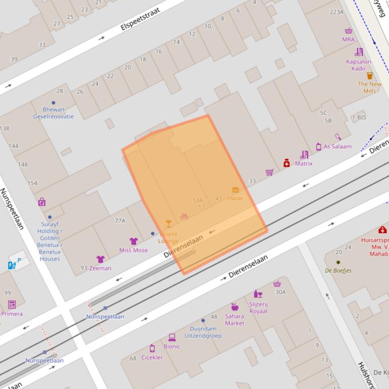 Kaart van postcodegebied 2573KB.