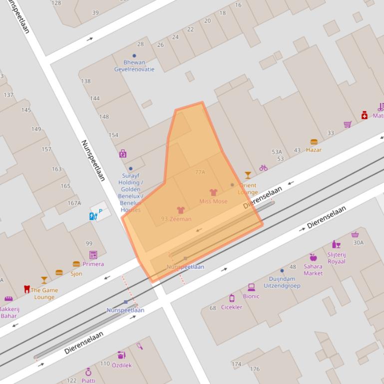 Kaart van postcodegebied 2573KC.