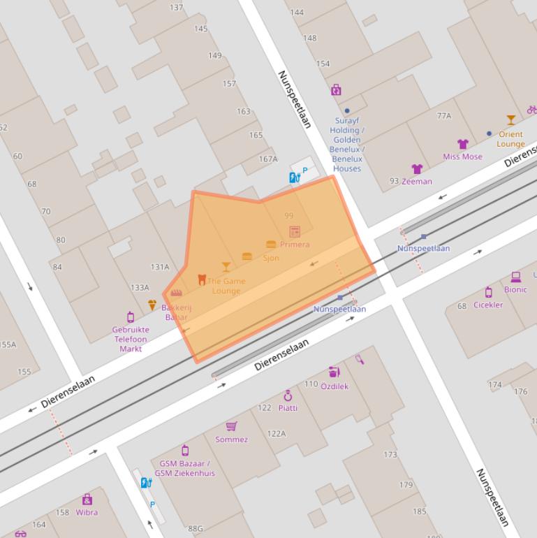 Kaart van postcodegebied 2573KD.