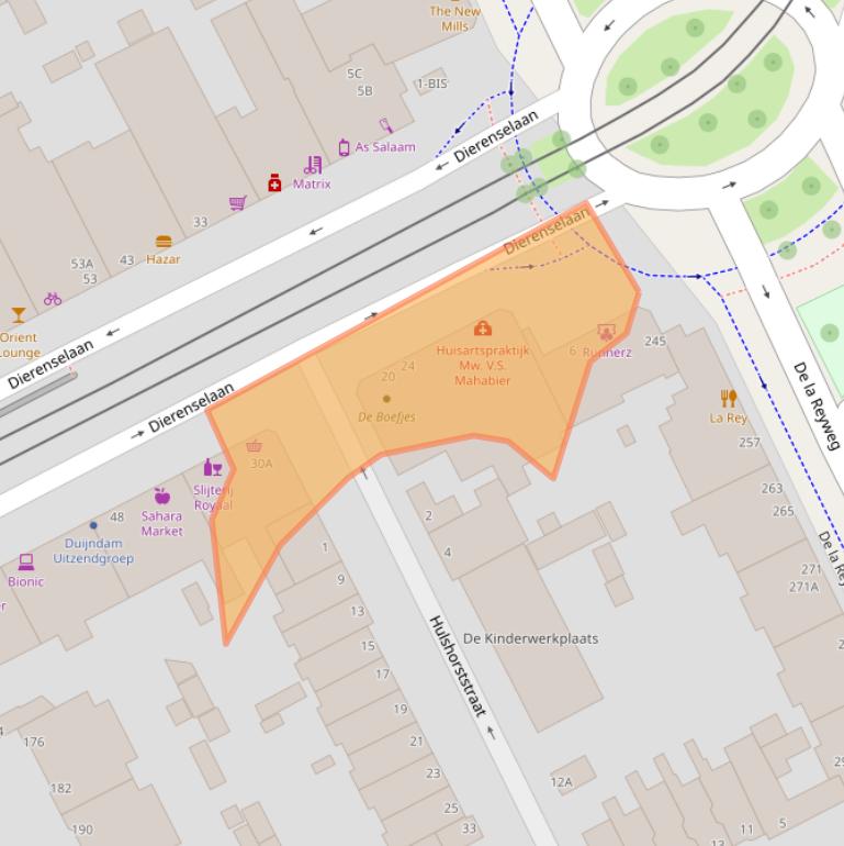 Kaart van postcodegebied 2573KH.