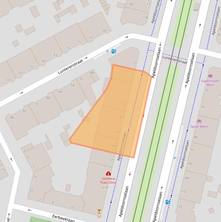 Kaart van postcodegebied 2573LB.