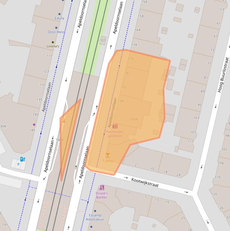 Kaart van postcodegebied 2573LT.