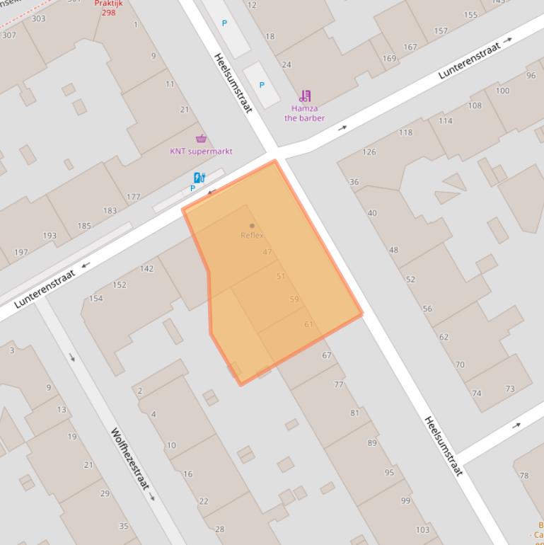 Kaart van postcodegebied 2573NG.