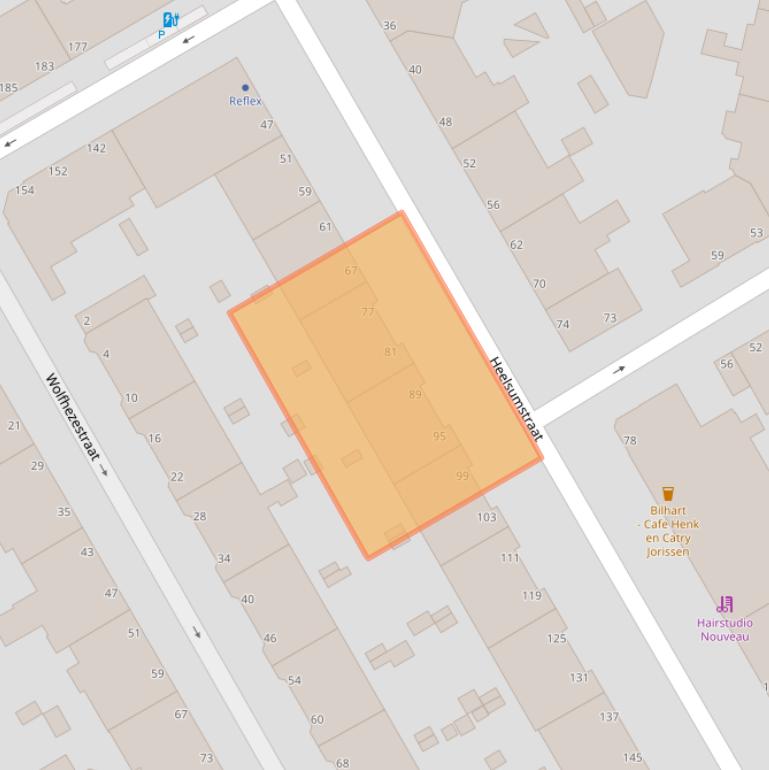 Kaart van postcodegebied 2573NH.