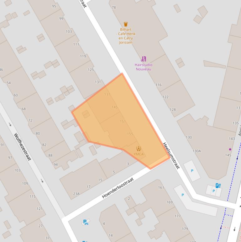 Kaart van postcodegebied 2573NK.