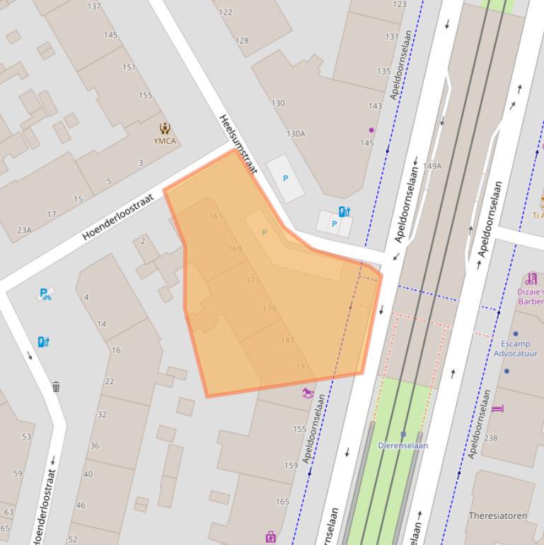 Kaart van postcodegebied 2573NL.