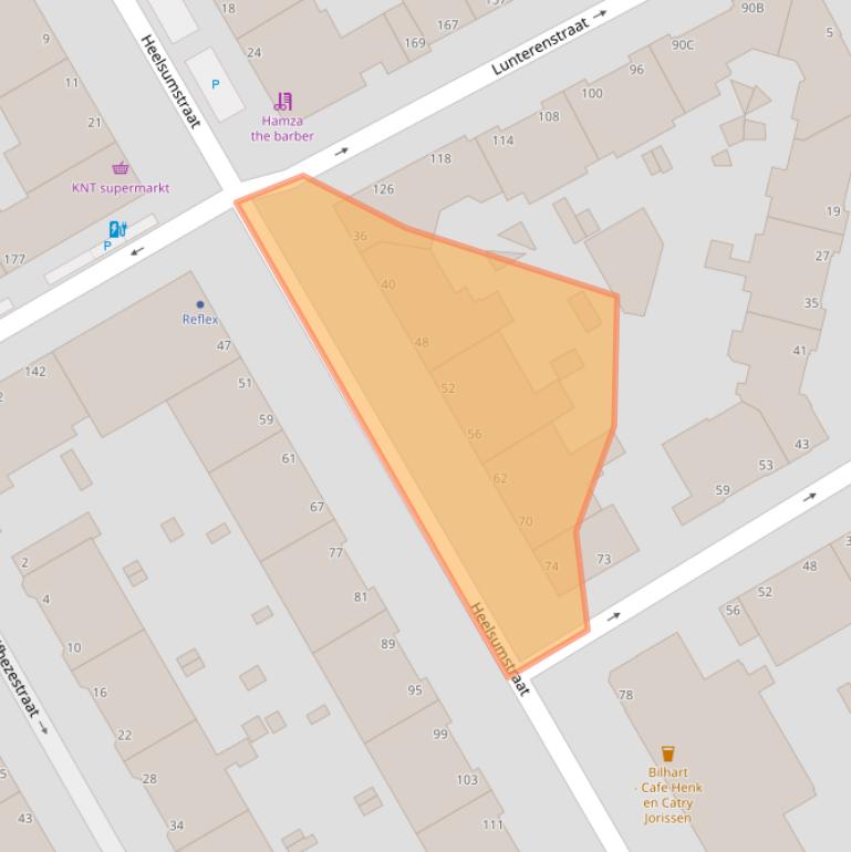 Kaart van postcodegebied 2573NN.