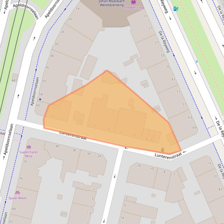 Kaart van postcodegebied 2573PA.