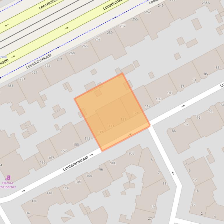 Kaart van postcodegebied 2573PE.