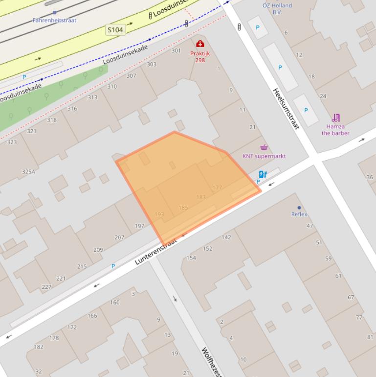 Kaart van postcodegebied 2573PH.