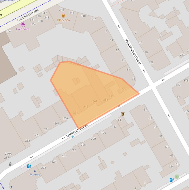 Kaart van postcodegebied 2573PK.