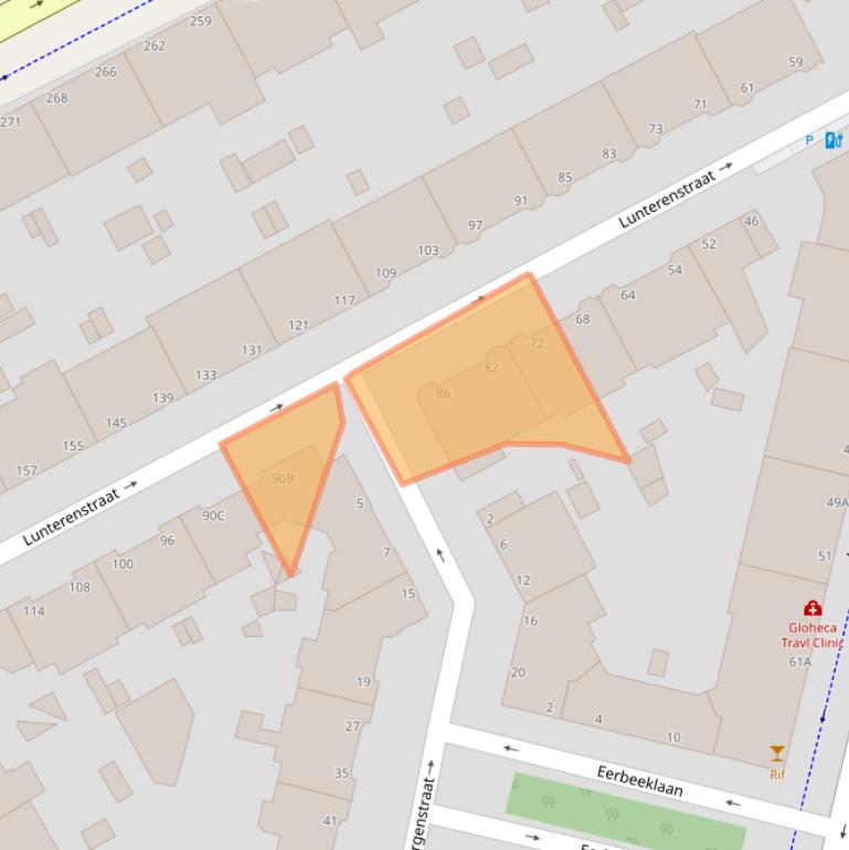 Kaart van postcodegebied 2573PR.