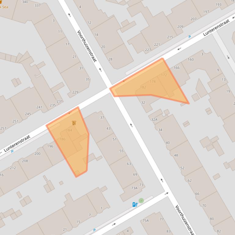 Kaart van postcodegebied 2573PW.