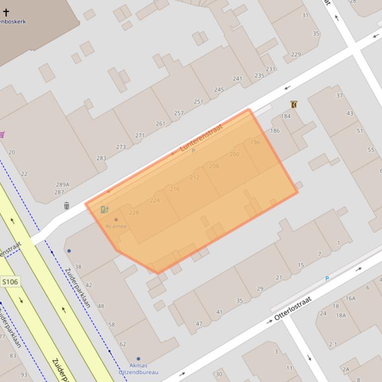 Kaart van postcodegebied 2573PX.