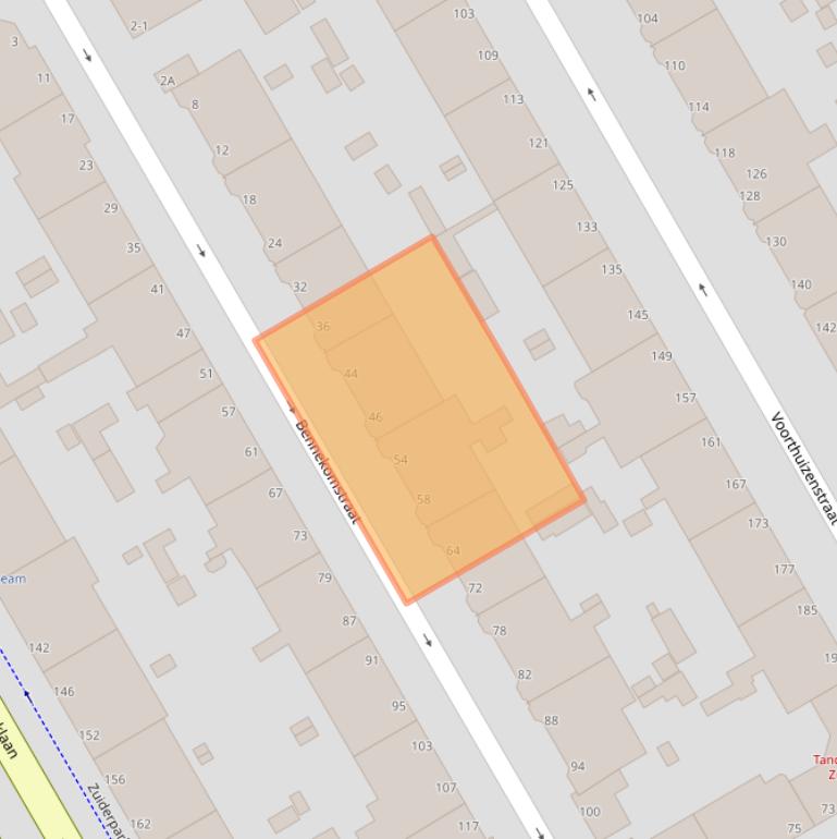 Kaart van postcodegebied 2573RG.