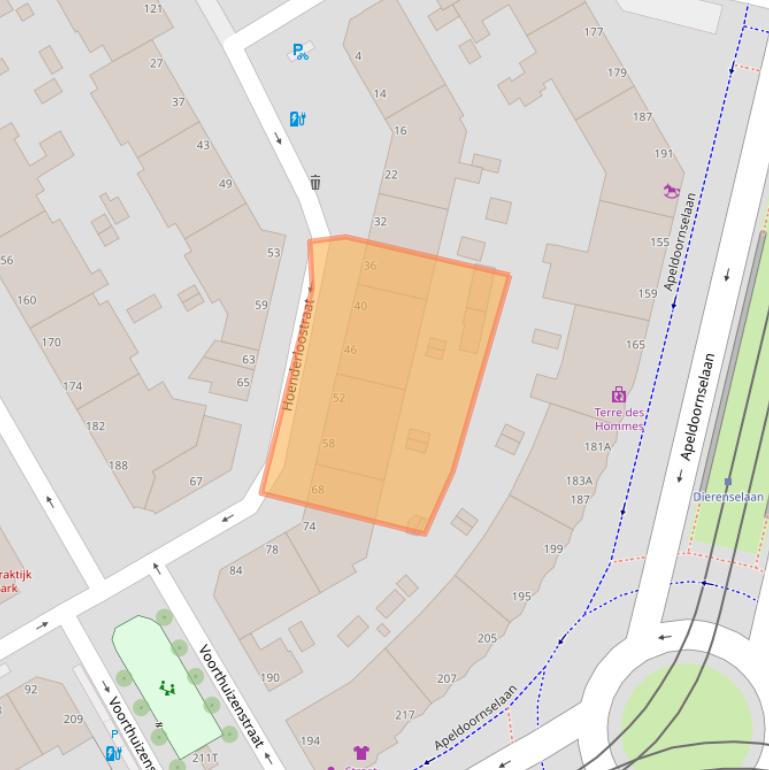 Kaart van postcodegebied 2573RN.