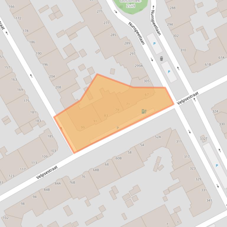 Kaart van postcodegebied 2573SE.