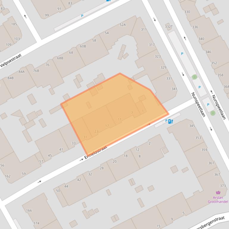 Kaart van postcodegebied 2573TA.