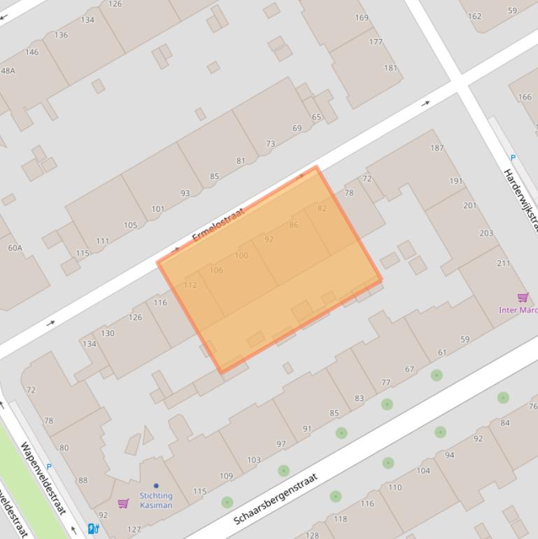 Kaart van postcodegebied 2573TJ.