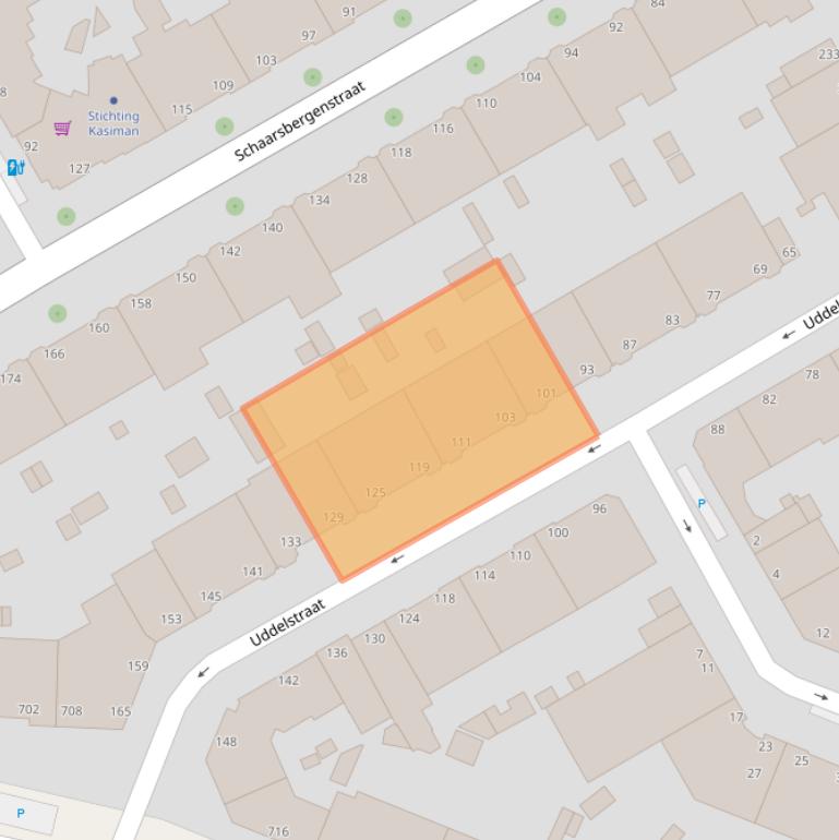 Kaart van postcodegebied 2573VD.