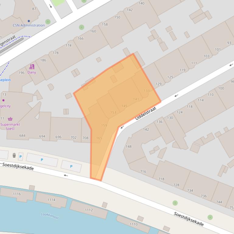 Kaart van postcodegebied 2573VE.