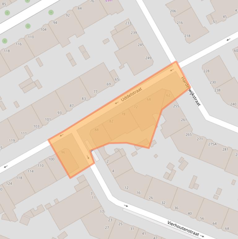 Kaart van postcodegebied 2573VJ.