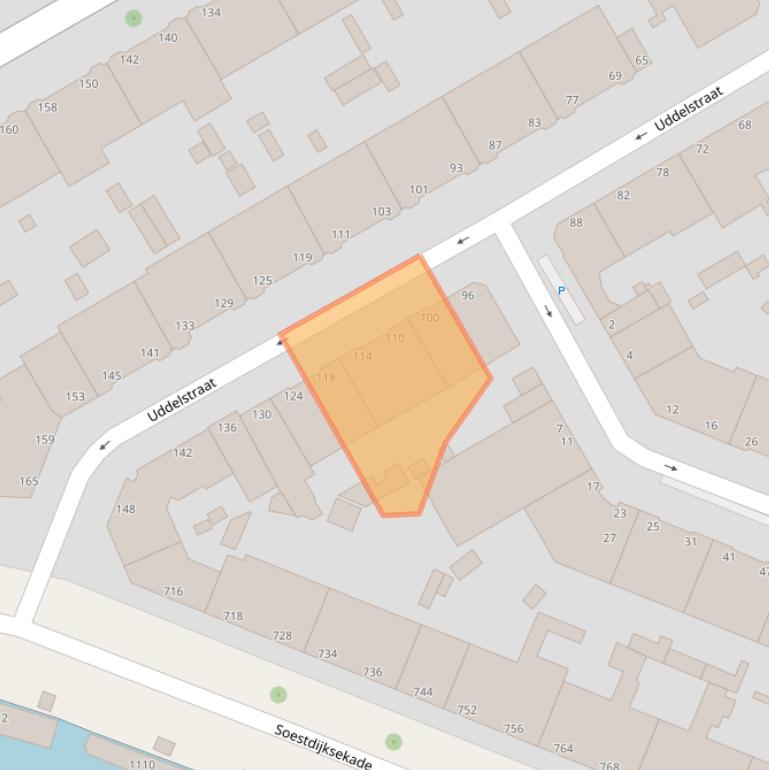 Kaart van postcodegebied 2573VK.