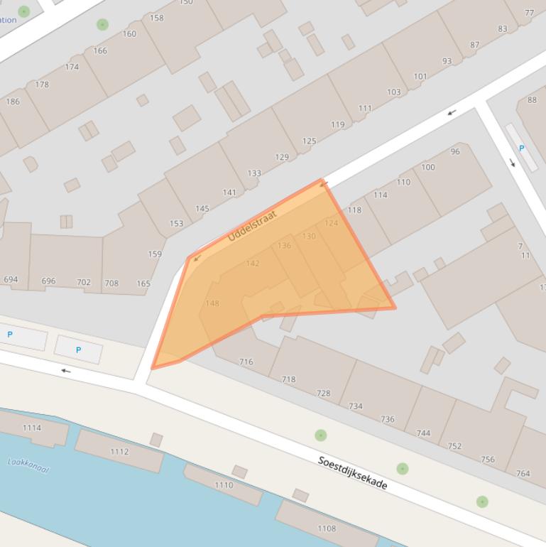 Kaart van postcodegebied 2573VL.