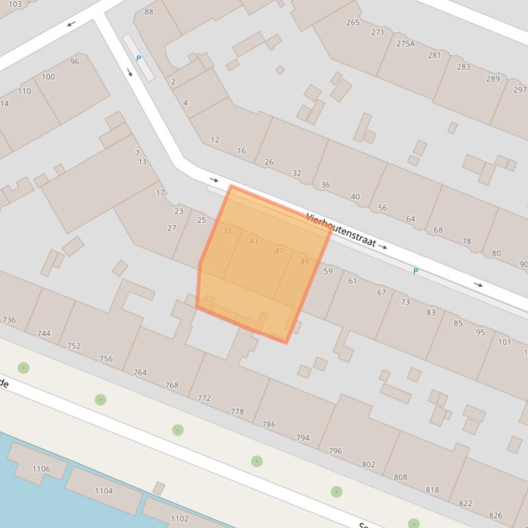 Kaart van postcodegebied 2573VN.