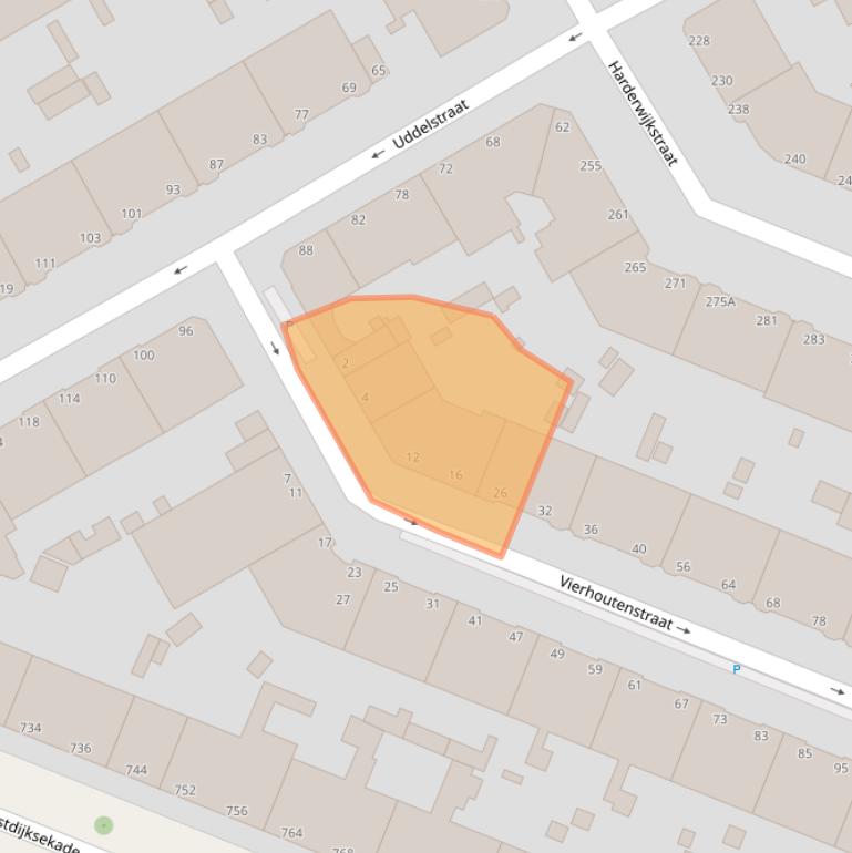 Kaart van postcodegebied 2573VS.