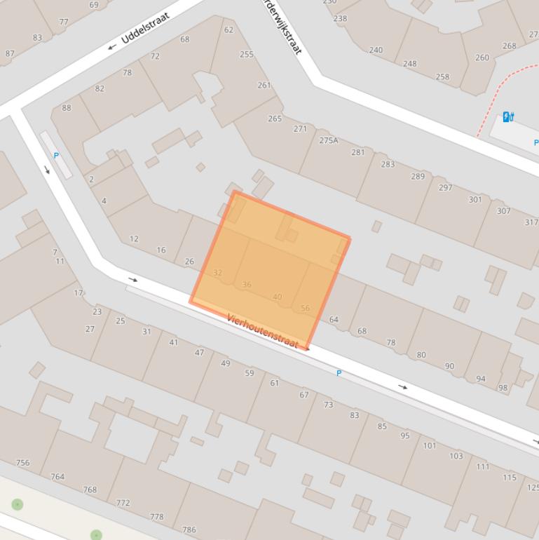 Kaart van postcodegebied 2573VT.