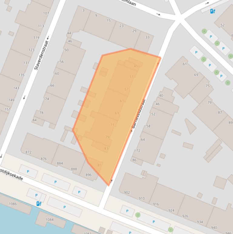 Kaart van postcodegebied 2573WC.