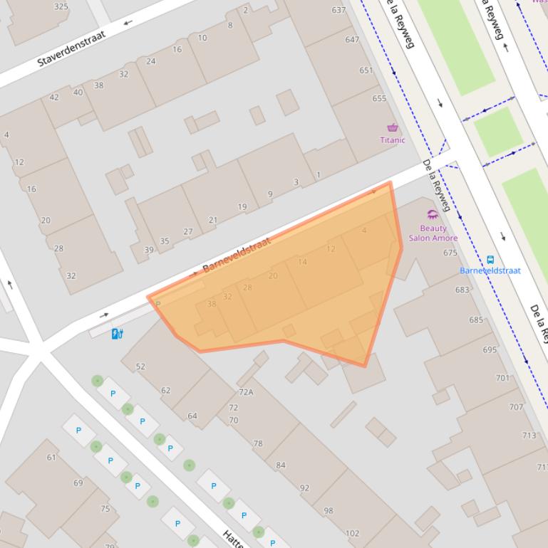 Kaart van postcodegebied 2573WD.